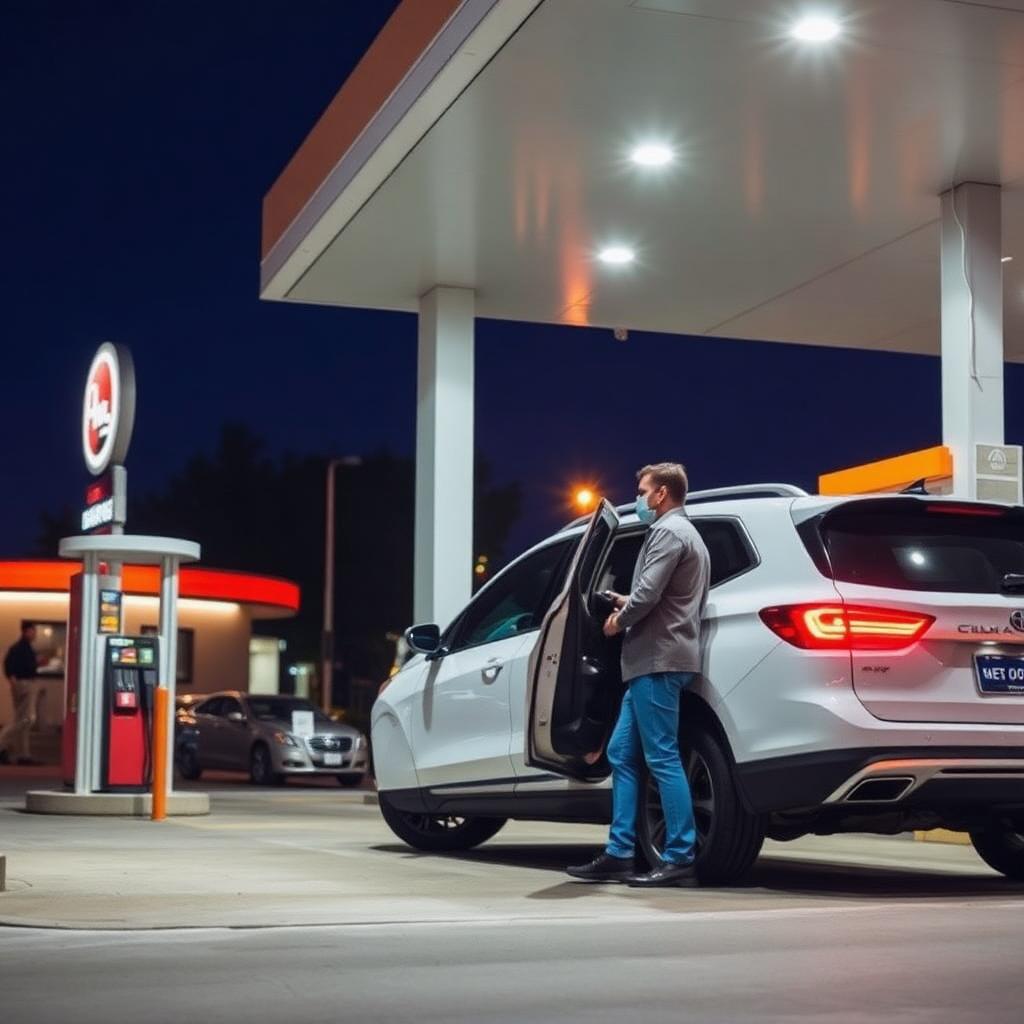 Customer fueling vehicle
